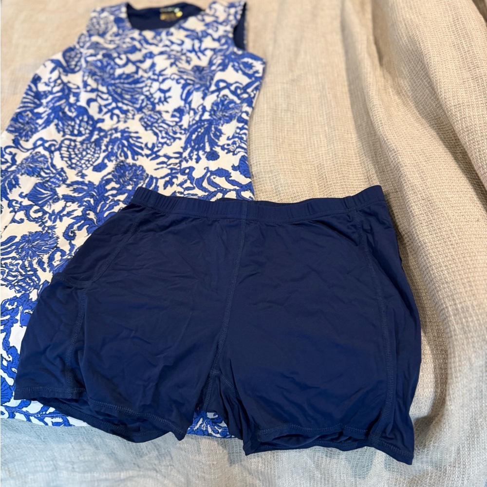 Lilly Pulitzer Blue and White Floral Mini Dress - Picture 4 of 5